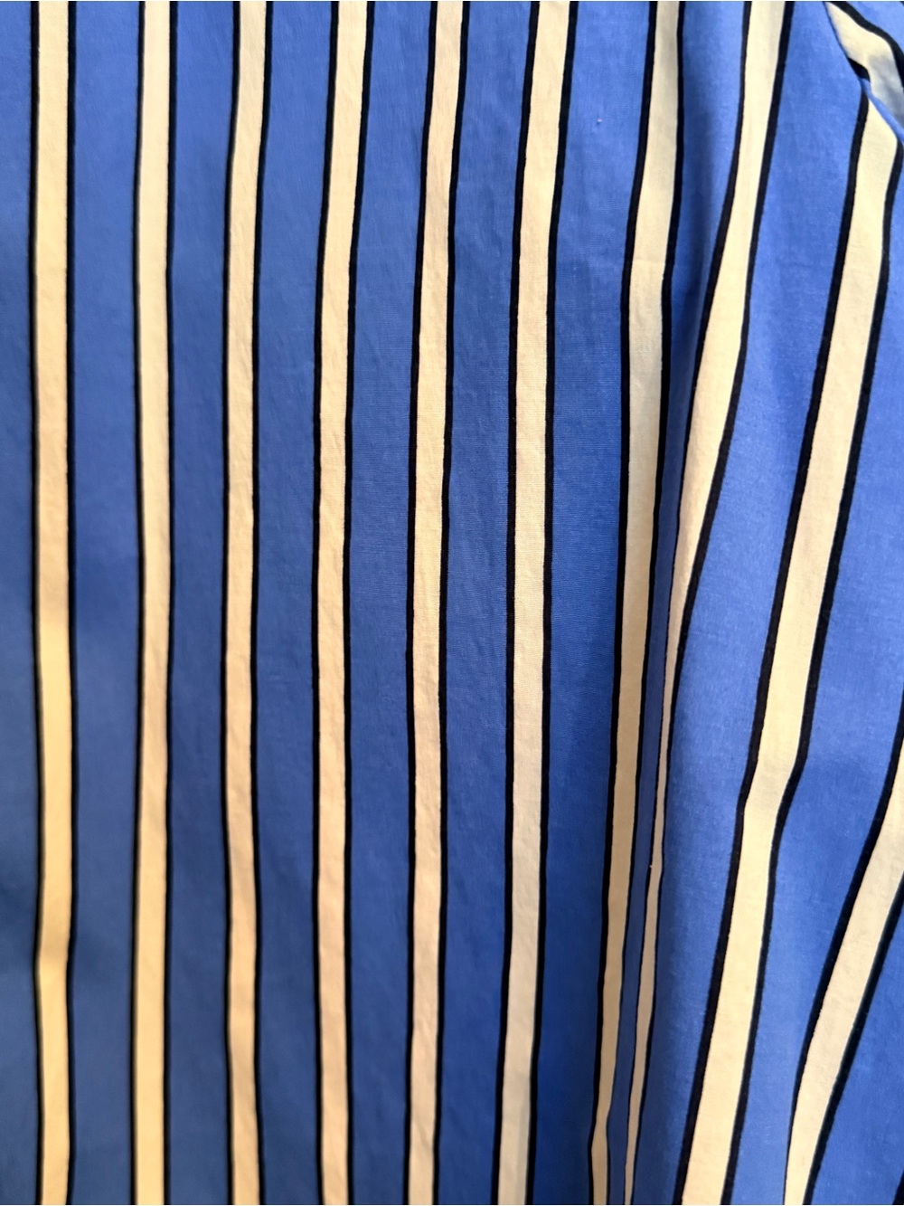 Ann Taylor Blue and White Stripe Button Down Dress Shirt Size M - Picture 3 of 5